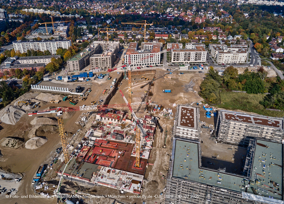 13.10.2022 - Baustelle Alexisquartier und Pandion Verde in Neuperlach 13.10.2022 - Baustelle Alexisquartier und Pandion Verde in Neuperlach